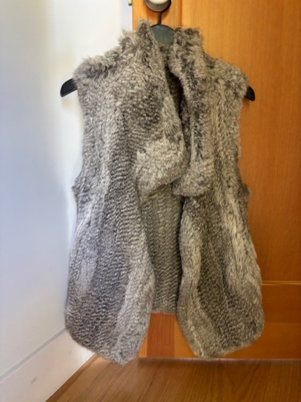 Calypso St. Barth, Rabbit fur vest, size XS, Grey